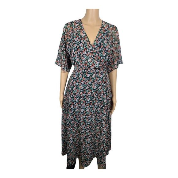 Rebecca Minkoff Ali‎ Women's Black Floral Print Short Sleeve Dress Size 0… - Picture 3 of 12